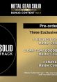 METAL GEAR SOLID: MASTER Vol.1 Pre-Order Bonus - Video Game Video game from METAL GEAR SOLID: MASTER Vol.1 Pre-Order