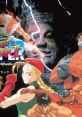 Super Street Fighter II SFC+MD original soundtrack featuring iconic characters in a dynamic battle scene.