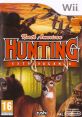 Cover art for "North American Hunting Extravaganza" game featuring a hunter, wildlife, and vibrant nature scene.