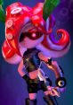 Stylish Octoling from Splatoon with red hair, sunglasses, and a sleek outfit, showcasing their unique look and personality.