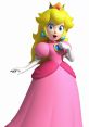 Princess Peach in a vibrant pink dress, showcasing her iconic style and playful expression. Popular character in video games.