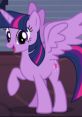 Twilight Sparkle, the magical alicorn, spreads joy with her vibrant colors and enthusiastic expression.