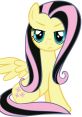 Fluttershy character illustration featuring her iconic pink mane and wings, showcasing her gentle yet assertive expression.