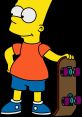 Bart Simpson stands confidently with his skateboard, showcasing his playful and rebellious spirit in vibrant colors.