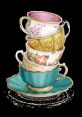 Teacup The delicate clinking of a metal spoon hitting the sides of a teacup rang out in a rhythmic pattern. The playful 