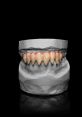 Detailed dental mold showcasing realistic teeth and gum structure, perfect for educational purposes in dentistry.