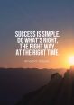 Inspirational quote on success by Arnold H. Glasow emphasizes integrity and timing for achieving goals.