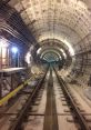 Underground train tunnel with tracks, illuminated walls, and electrical wiring, showcasing the structure of urban transit systems.