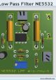 Low Pass Filter NE5532 circuit board with components, resistors, and connections for audio frequency applications.