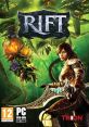 Epic fantasy adventure in "Rift," featuring a warrior in armor wielding a distinctive sword amidst a lush, vibrant landscape.