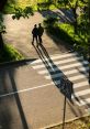 Pedestrians The urban landscape of New York City comes alive at night with the of #pedestrians hurrying along the