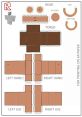 Printable paper model template for Carl The NPC, featuring separate parts for head, torso, hands, and legs. Perfect for crafting.