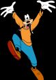 Goofy waving excitedly, showcasing his iconic fun-loving personality and colorful outfit in classic Disney style.