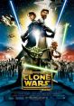 Star Wars: The Clone Wars poster featuring Yoda, Jedi heroes, and Clone Troopers in an epic galactic battle scene.