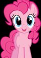 Cheerful Pinkie Pie from My Little Pony, featuring her iconic pink mane and bright blue eyes, embodies joy and friendship.