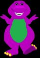 Cheerful Barney the Dinosaur in vibrant purple and green, inviting fun and learning for children through songs and games.