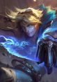 Ezreal from League of Legends conjuring blue magical energy, showcasing his adventurous spirit and dynamic gameplay style.