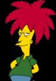 Sideshow Bob from The Simpsons with iconic red curly hair, dressed in a green shirt, striking a confident pose.