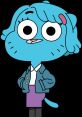 Nicole Watterson poses confidently, showcasing her signature blue fur and stylish outfit from The Amazing World of Gumball.