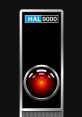 Hal 9000 design featuring a red lens and sleek metallic frame, representing the iconic AI from the sci-fi genre.