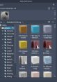 Material Browser showcasing various textures and patterns in the Autodesk Library for design projects.