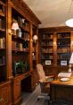 Office building Library The room tone in the public restroom of the office building is calm and steady, punctuated by the