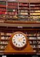 Clock Library The quiet hum of the Grandfather Clock ticking echoes throughout the library, providing a steady rhythm for