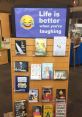 Laugh Library In the bustling Laugh's Library, a cacophony of laughter fills the air, ranging from deep belly laughs to