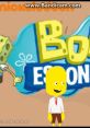 Bob Esponja stands next to the colorful logo of his show, showcasing his cheerful character in Castilian Spanish version.