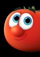 Bob the Tomato character with big blue eyes smiling, a beloved icon from the animated series "VeggieTales.