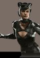 Catwoman from Injustice 2, showcasing her sleek black suit and iconic cat ears, ready for action in the game.