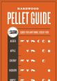 Hardwood pellet guide showcasing types like Alder, Apple, Cherry, Hickory, and Maple with uses for food and smoking.