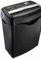 Black CD shredder with control panel, ideal for secure document disposal in libraries and offices. Efficient and compact design.