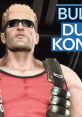 Duke Nukem in Bulletstorm DLC, showcasing his iconic look with sunglasses and muscle-bound physique.