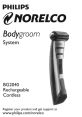 Philips Norelco Bodygroom BG2040 system, rechargeable and cordless for effortless grooming and personal care.