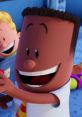 George Beard from Captain Underpants smiles while interacting with friends, showcasing his adventurous spirit and creativity.