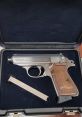 Walther ppk Library The Walther PPK semi-automatic pistol emits a sharp, metallic as it fires off double shots in the