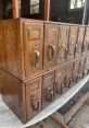 Open close antique tiny wooden drawer SFX Library