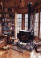 Wood stove Library The crackling of a wood burning stove fills the cozy library with comforting warmth. The gentle pop of