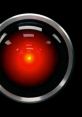 HAL 9000 (Version 2) glowing red eye with sleek metallic design against a black background, symbolizing advanced AI technology.