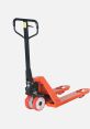 Heavy-duty pallet truck for efficient material handling in libraries and storage spaces. Durable design and smooth maneuverability.