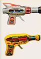 Colorful vintage ray guns designed for space exploration, showcasing retro sci-fi aesthetics at the Ray Gun Library.