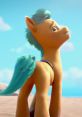 Hitch Trailblazer from My Little Pony: Make Your Mark, showcasing his vibrant mane against a sunny backdrop.