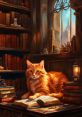 Tabby Library 13 Year Old Tabby Cat Groan: The musty smell of old books filled the air as Tabby made her way through the