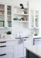 Above Sink Library The first heard is the gentle creaking of a wooden and plexiglas apartment kitchen cupboard above the