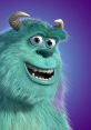 James P. Sullivan, the lovable blue monster from Monsters, Inc., smiling against a vibrant purple background.