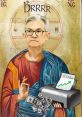 Humorous portrayal of Jerome Powell, holding money and a printer with 'st.onks,' symbolizing economic influence.