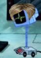 Karen the Computer from SpongeBob SquarePants, featuring a humorous hairstyle and medical monitor design.