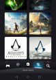 Showcasing popular games in the PlayStation library, including Assassin's Creed Odyssey and Origins. Game Library menu visible.