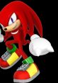 Knuckles from Sonic, showcasing his iconic red spiky hair and signature green and yellow shoes, ready for action.